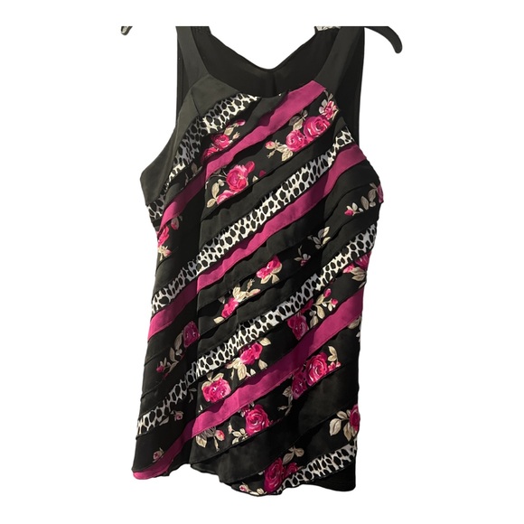 WHBM - Mixed Print Tie Back Halter Top - Size Medium - Picture 4 of 10